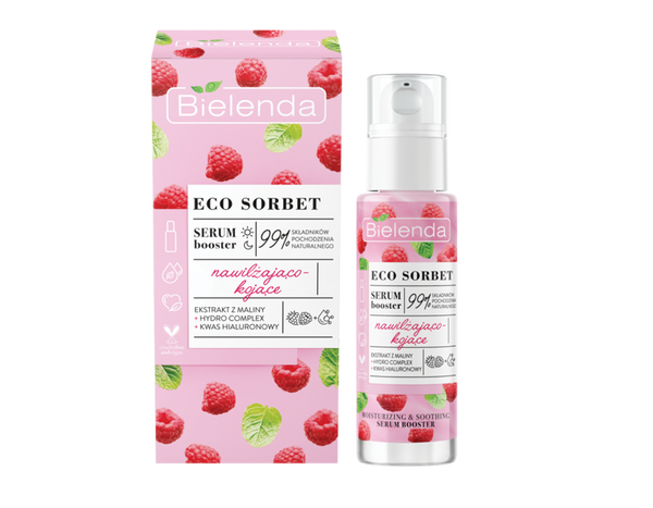 Bielenda Eco Sorbet Malina Silnie Nawilżające i Kojące Serum Booster dla Cery Wrażliwej 30ml