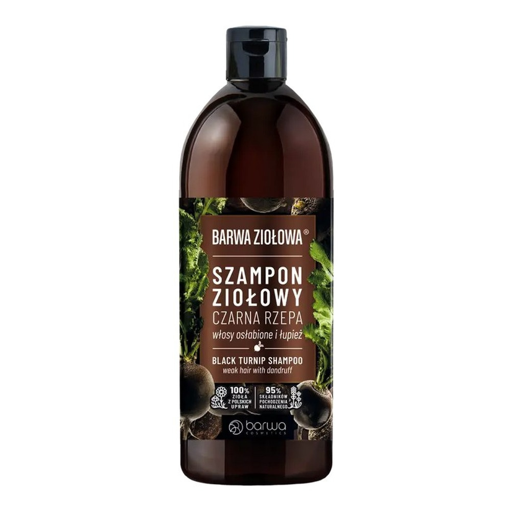 Barwa Ziołowa Szampon Czarna Rzepa dla Włosów Osłabionych z Łupieżem 480ml