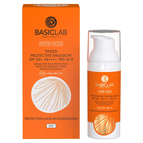 BasicLab Protecticus Koloryzująca Emulsja Ochronna SPF 50 50ml