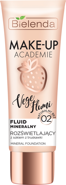 Bielenda Make Up Academie Vege Flumi Fluid Mineralny Rozświetlający 02 Słoneczny Beż 30g