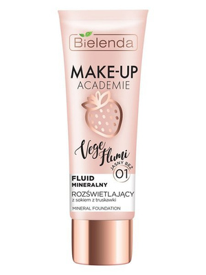 Bielenda Make Up Academie Vege Flumi Fluid Mineralny Rozświetlający 01 Słoneczny Beż 30g