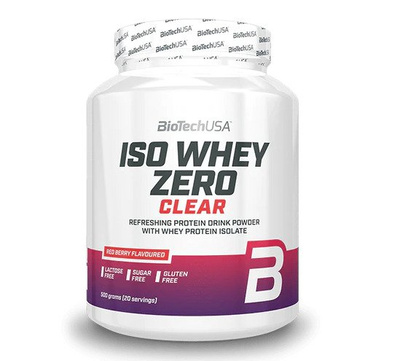 BioTechUSA Iso Whey Zero Clear Orzeźwiające Białko w Proszku o Smaku Czerwonych Owoców 500g