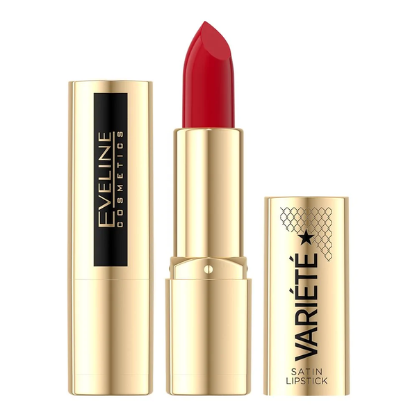 Eveline Variete Satin Pielęgnująca Pomadka w Sztyfcie z Olejekiem Jojoba Nr. 06 Femme Fatale 4g