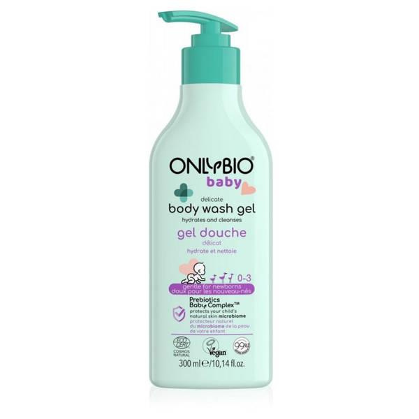 OnlyBio Baby Delikatny Żel do Mycia Ciała dla Niemowląt od 1 Dnia Życia dla Skóry Wrażliwej i Delikatnej 300ml Best Before 23.08.26