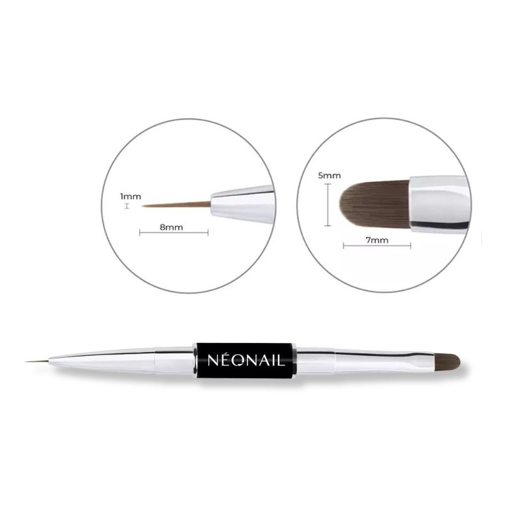 Neonail Duo Tip Dwustronny Pędzelek do Zdobień Paznokci