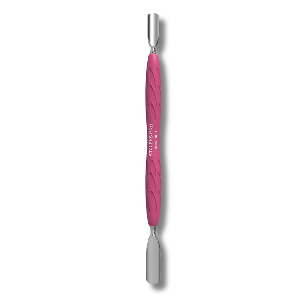Staleks Pro UNIQ  Kopytko do Manicure Gummy z Silikonową Rękojeścią UNIQ 10 TYPE 1 Popychacz Szeroki Zaokrąglony i Popychacz Wąski Zaokrąglony 1 Sztuka