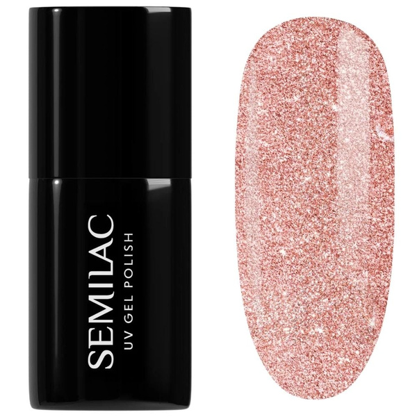 Semilac Time To Shine UV/LED Soak Off Hybrid Gel Polish - 458 Sparkling RosÃ© 7ml