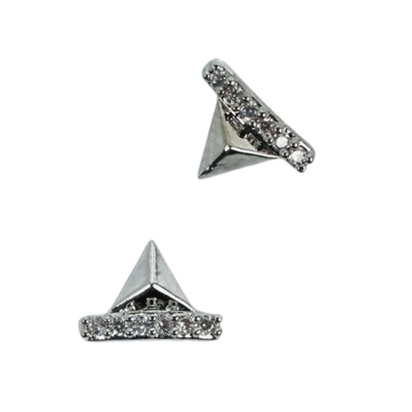 Semilac 783 Nail Decoration Silver Pyramids 2pcs