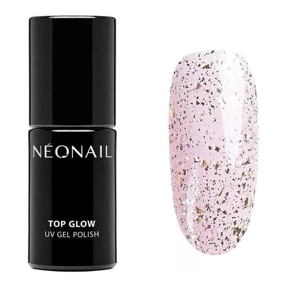 NeoNail UV/LED Soak Off Top Hybrydowy Glow Gold Flakes 7.2ml