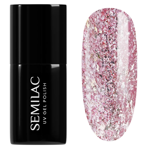 Semilac Shimmer Dust Lakier Hybrydowy 293 Polish Rose Gold Shimmer 7ml