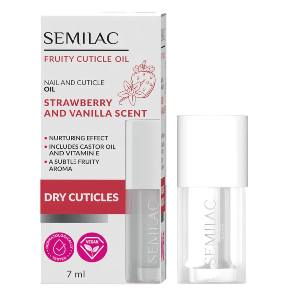 Semilac Olejek do Paznokci i Skórek Strawberry Vanilla 7ml
