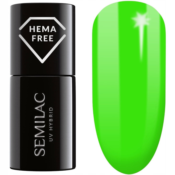 Semilac UV/LED Neon Soak Off Hybrid Nail Gel Polish - 447 Loco Lime 7ml