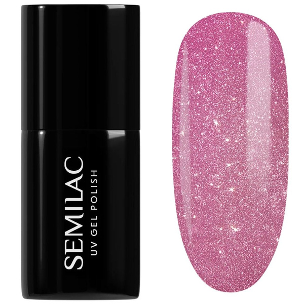 Semilac Magnetic Glow Cat Eye UV/LED Soak-Off Hybrid Gel Nail Polish Cat Eye Effect- 331 Blink Pink 7ml
