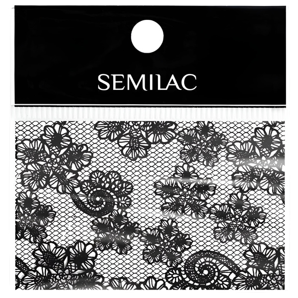 Semilac Nail Transfer Foil Black Lace 24