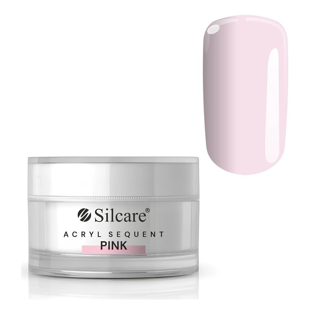 Silcare Sequent proszek akrylowy do modelowania paznokci Pink 10g