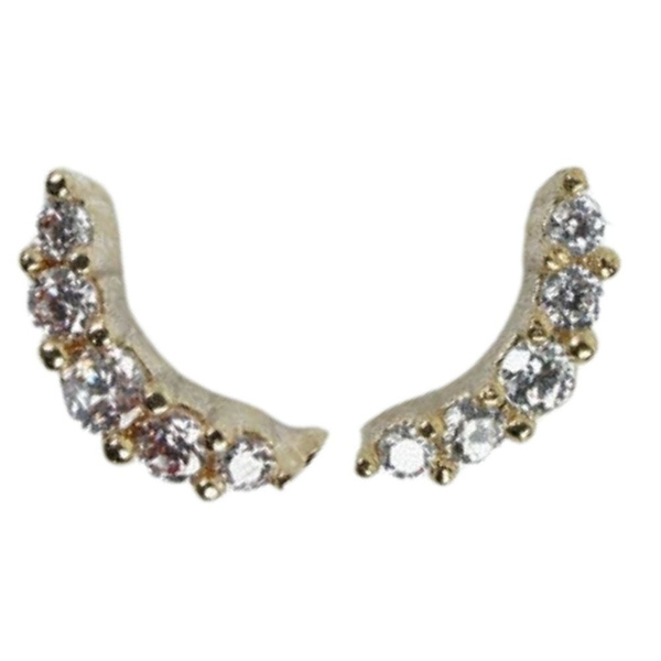 Semilac Nail Decoration Gold Croissants 2pcs