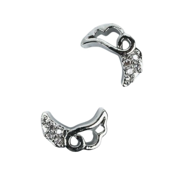 Semilac 791 Silver Wings Nail Art Decorations 2pcs