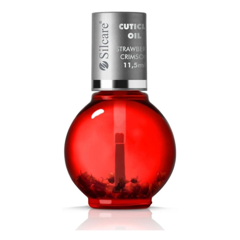 Silcare Garden of Colour Strawberry Crimson olejek do paznokci i skórek z kwiatami 11.5ml