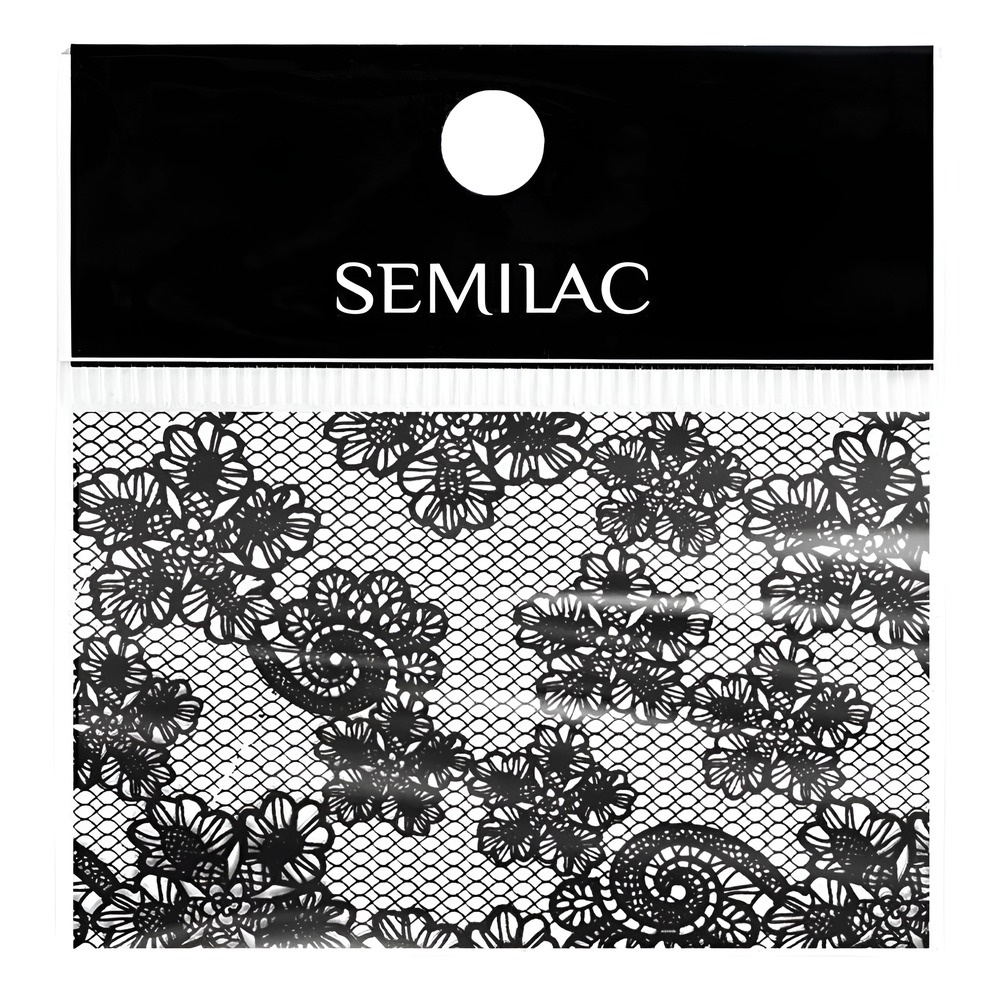 Semilac Nail Transfer Foil Black Lace 24