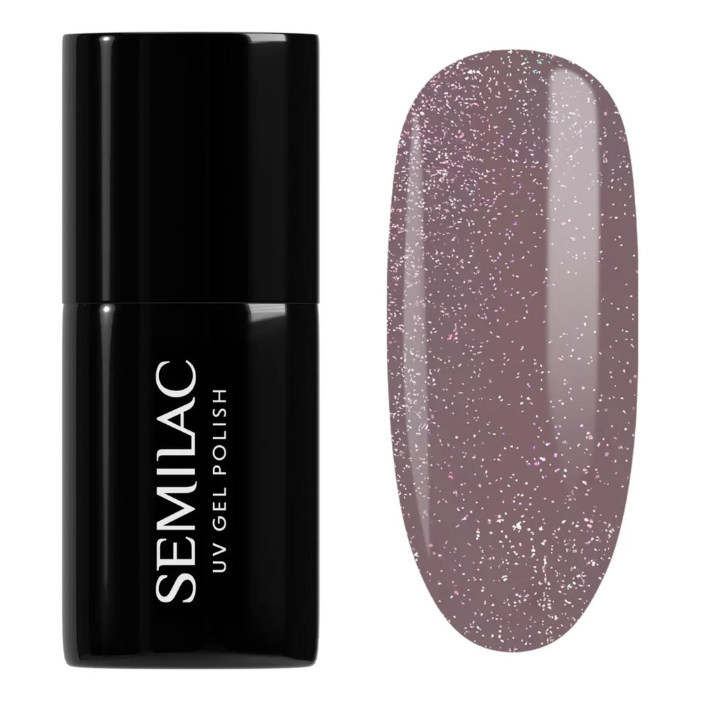 Semilac Shimmer Dust UV/LED Shimmer Dust Soak Off Hybrid Gel Nail Polish - 322 Shimmer Dust Brown 7ml
