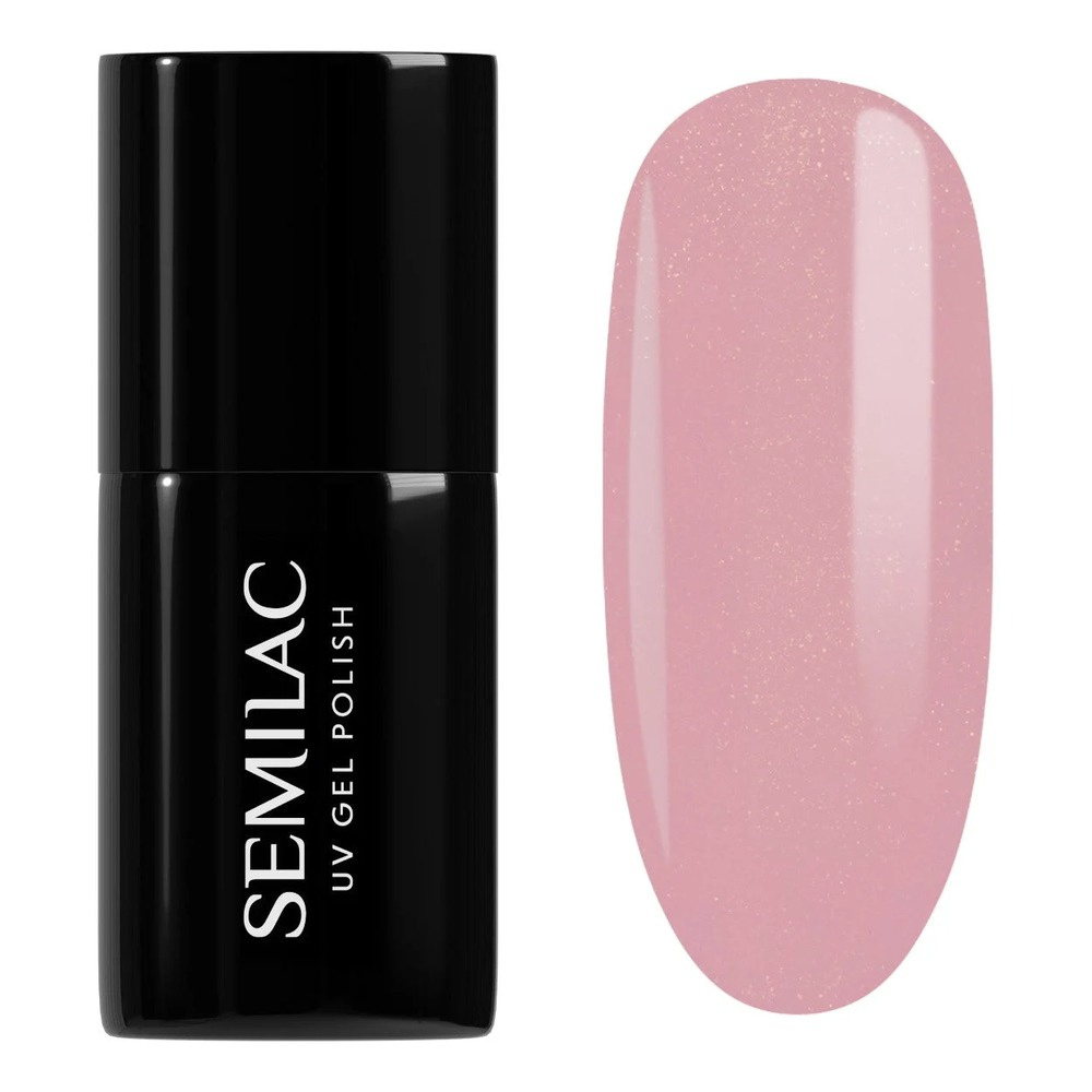 Semilac UV/LED Shimmer Stone Soak Off Hybrid Gel Nail Polish - 376 Shimmer Stone Pink Diamond 7ml