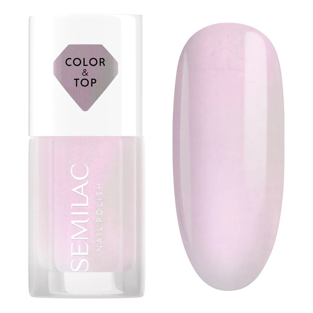 Semilac Classic Top Coat & Lakier Hybrydowy Pink Glow 7ml