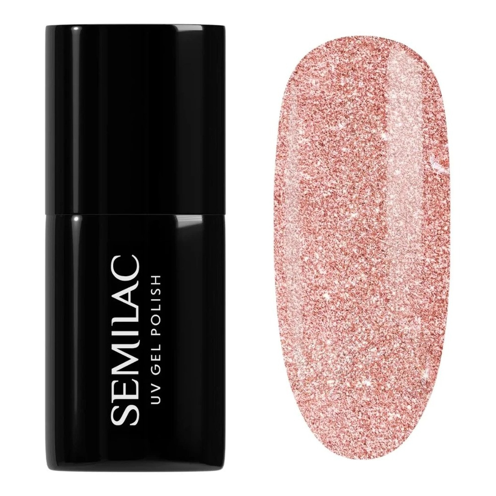 Semilac Time To Shine UV/LED Soak Off Hybrid Gel Polish - 458 Sparkling Rosé 7ml
