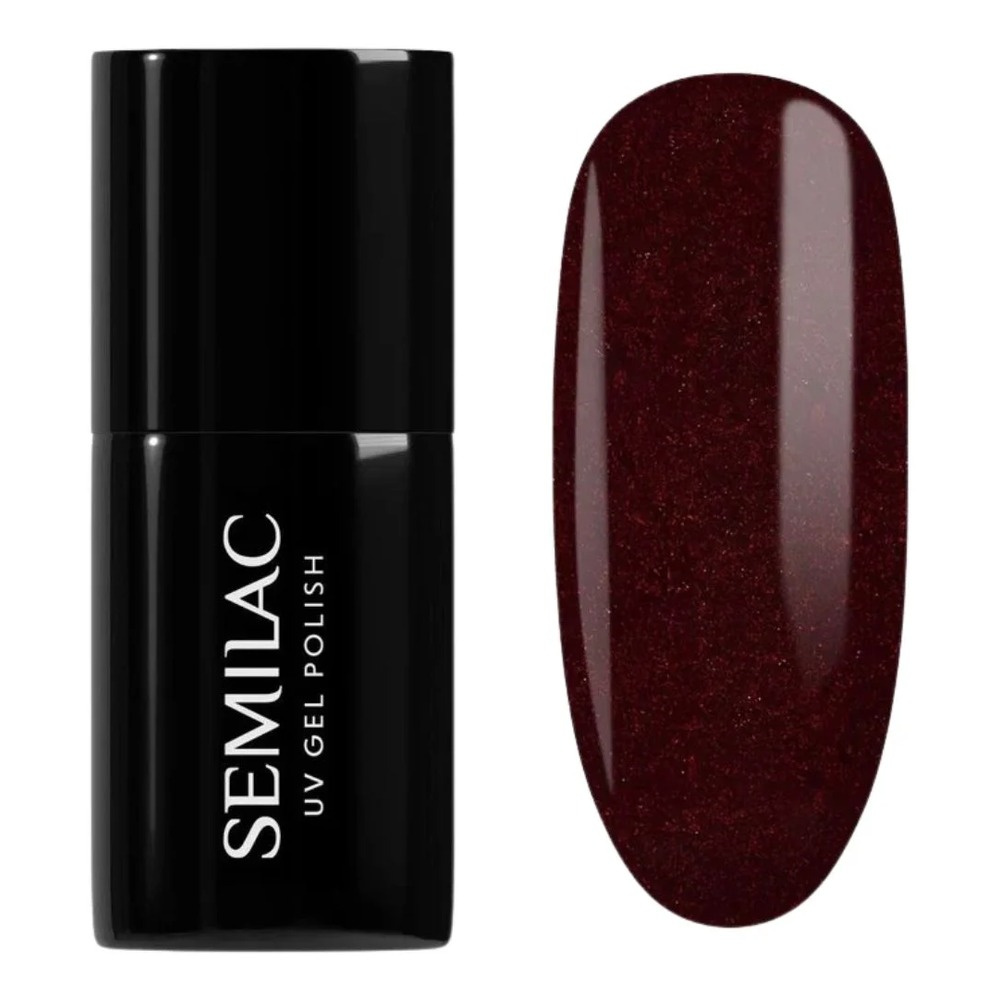 Semilac Love Is In The Nails UV/LED Soak Off Hybrid Gel Polish Nail - 393 Sparkling Black Cherry 7ml