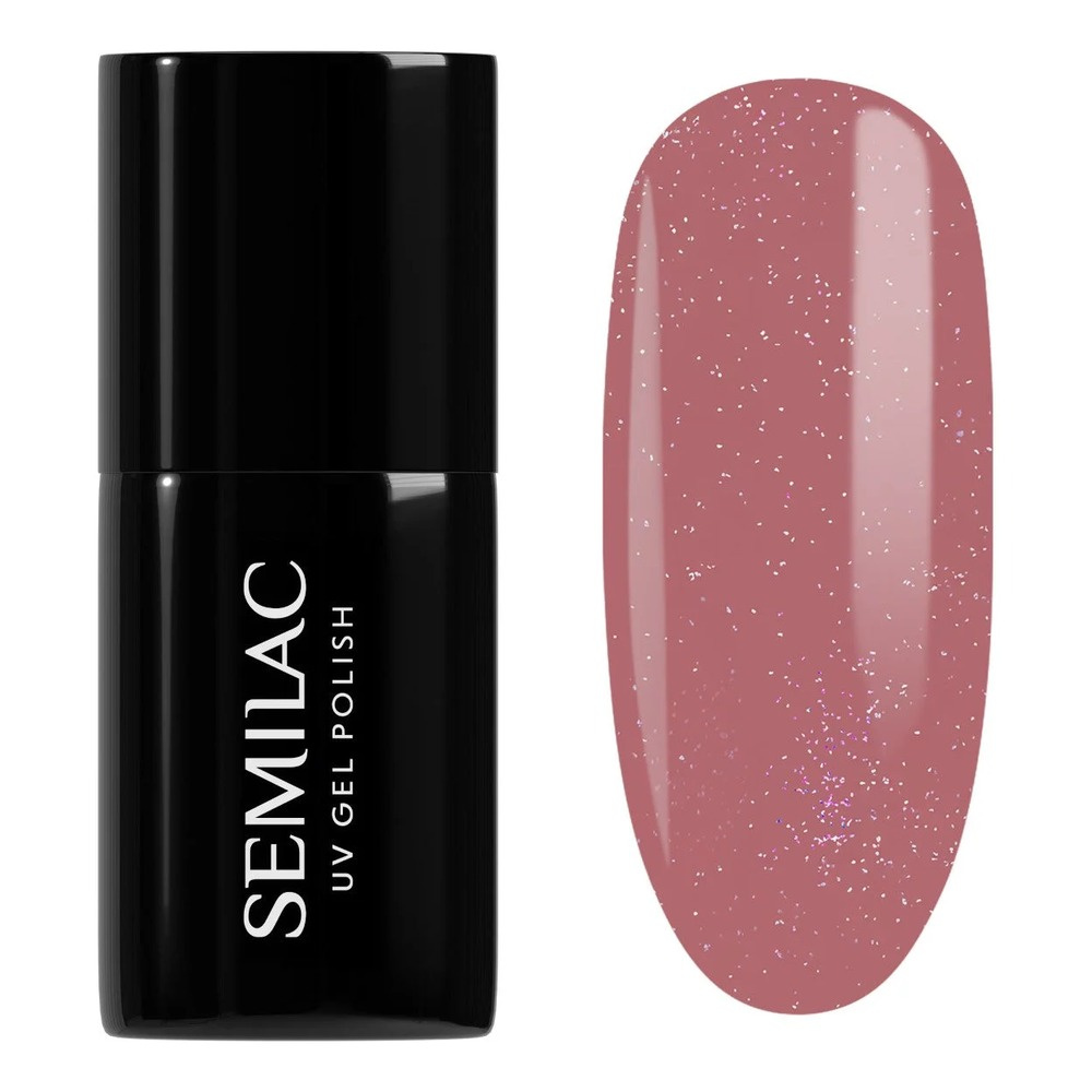Semilac Shimmer Dust UV/LED Soak Off Hybrid Gel Nail Polish - 321 Shimmer Dust Caramel 7ml