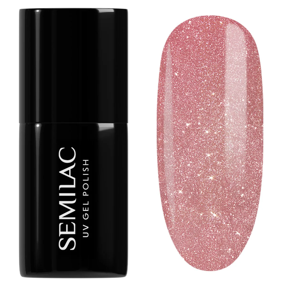Semilac Magnetic Glow Cat Eye UV/LED Soak Off Hybrid Gel Nail Polish Cat Eye Effect - 332 Pink My Dust 7ml