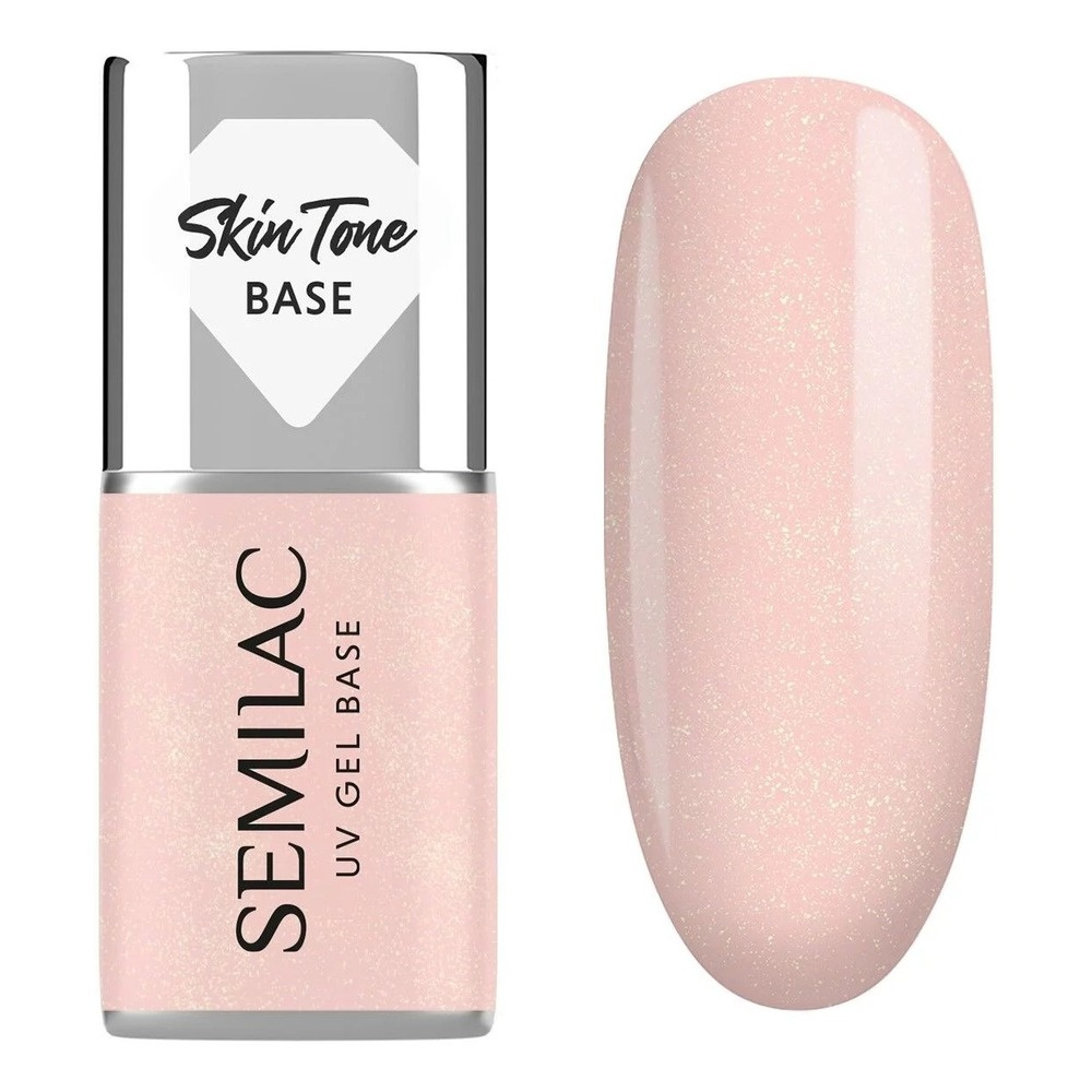 Semilac Cover Gel Baza Brokatowy Peach 7ml