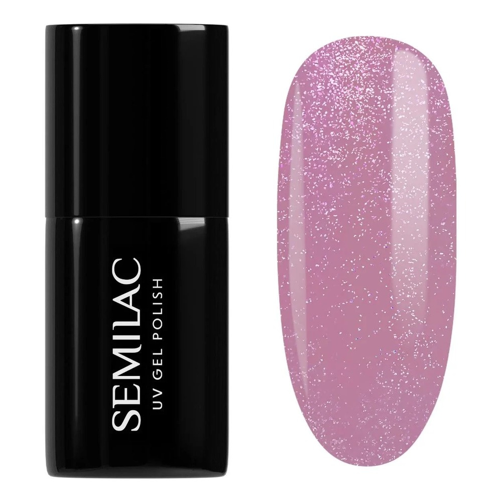 Semilac UV/LED Shimmer Dust Soak Off Hybrid Gel Nail Polish - 319 Shimmer Dust Pink 7ml