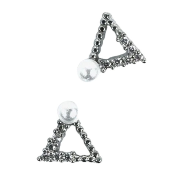 Semilac Manicure 781 Decoration Silver Triangle 2 Pieces