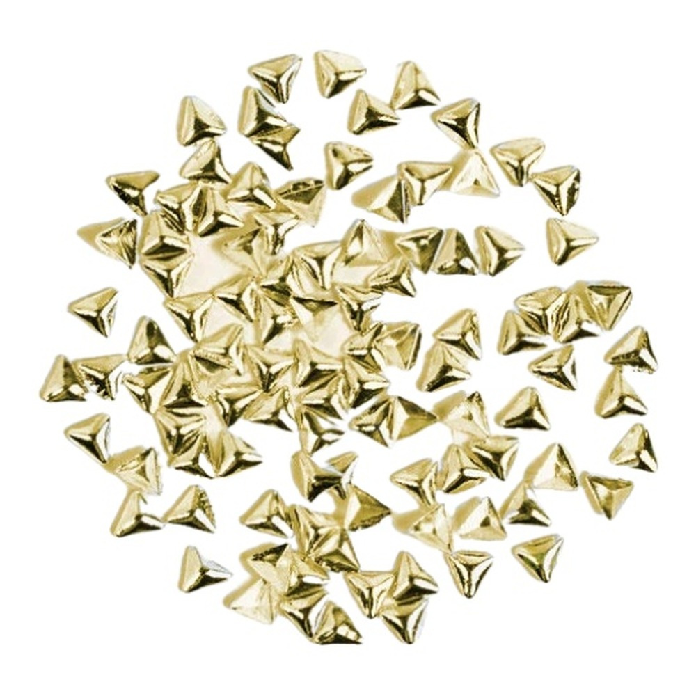 Semilac Gold Triangle Nail Decorations 100pcs