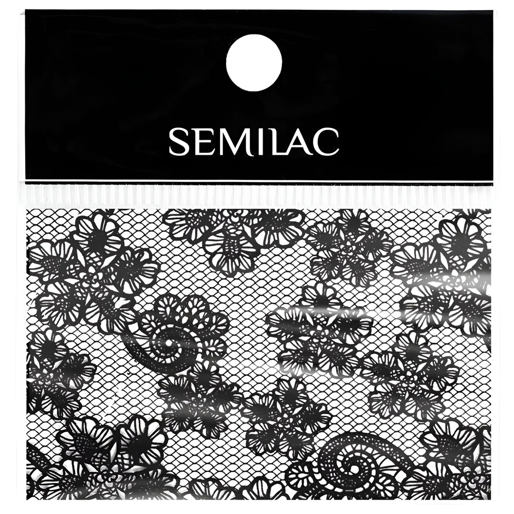 Semilac Nail Transfer Foil Black Lace 24