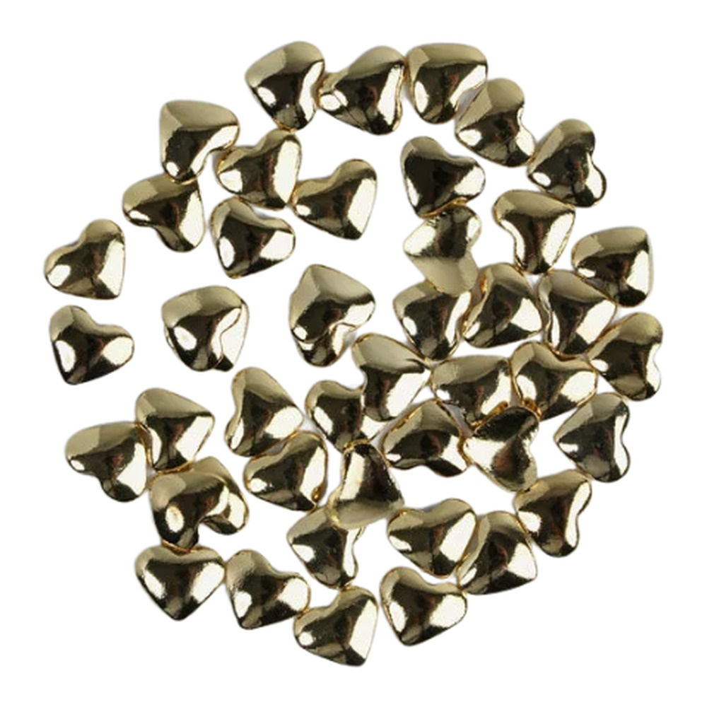 Semilac Nail Decoration Gold Hearts 50pcs