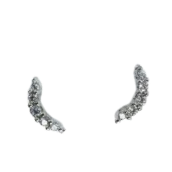 Semilac Nail Art Silver Croissants Decorations 2pcs