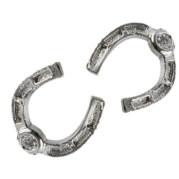 Semilac 787 Silver Horseshoe Manicure Decoration 2 Pieces