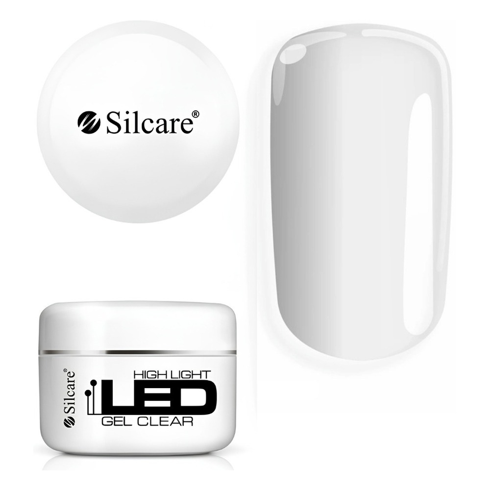 Silcare High Light LED transparentny żel budujący Clear do przedłużania paznokci 100g