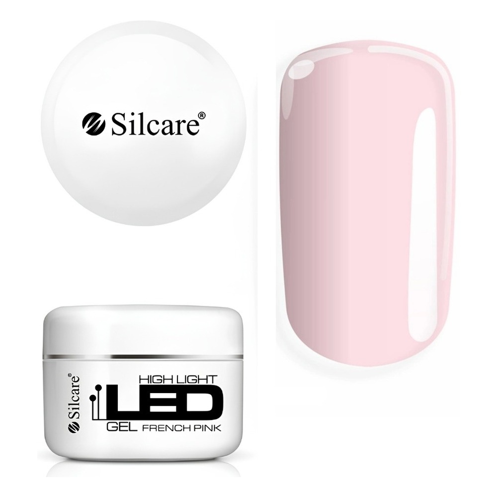 Silcare High Light LED transparentny żel budujący French Pink do stylizacji french i nude 100g