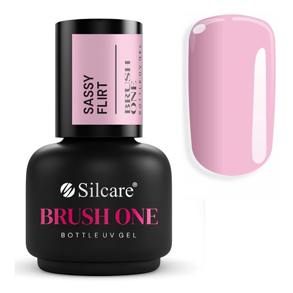 Silcare Brush One Bottle Gel żel budujący do paznokci Sassy Flirt 15g