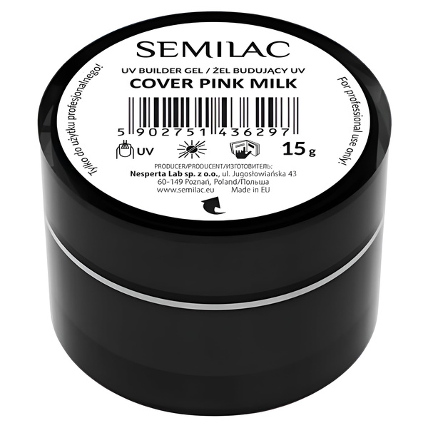 Semilac Builder Gel Cover - Pink Milk 15g