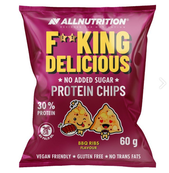 Allnutrition Fitking Delicious Protein Chips Żeberka Barbecue 60g