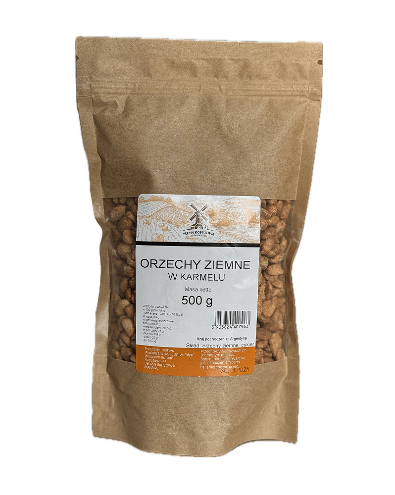 Młyn Kopytowa Orzechy Ziemne w Karmelu 500g