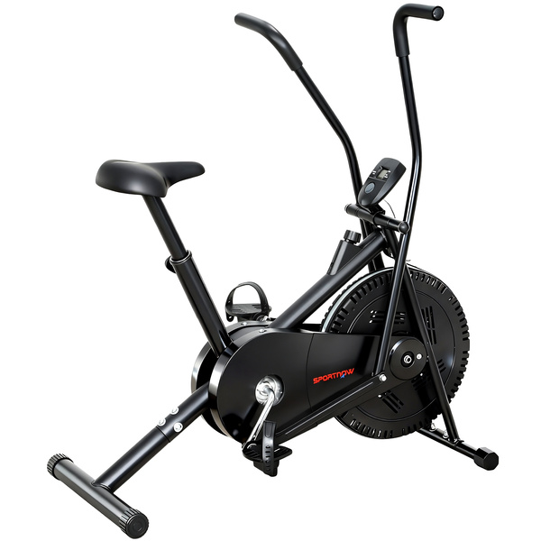SPORTNOW Exercise Bike with Adjustable Seat, LCD Display for Home Gym