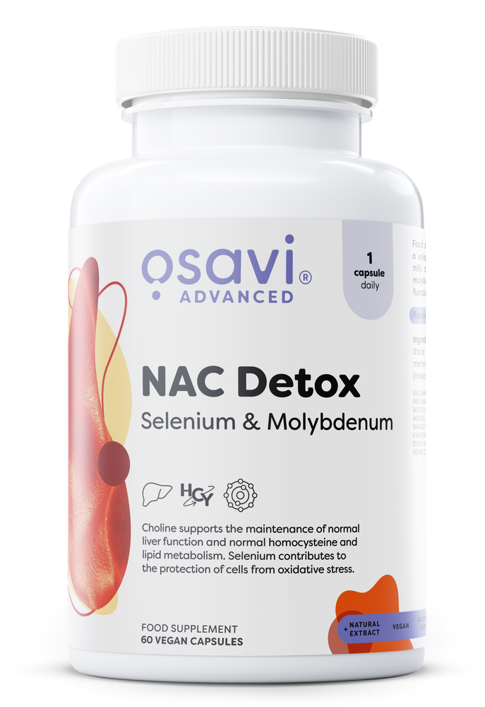Osavi NAC Detoks Selen i Molibden 60 wegańskich kapsułek