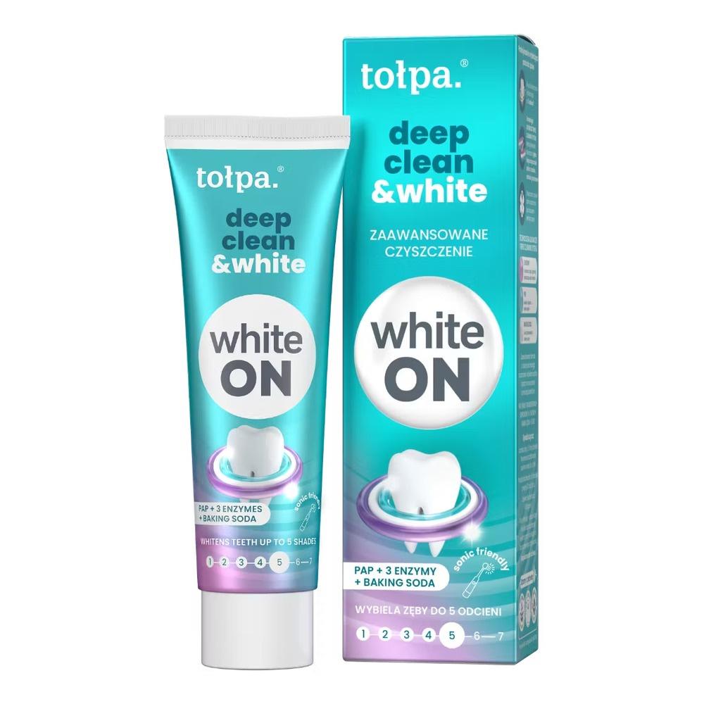 Tołpa ON white deep clean & white pasta do zębów, 75ml