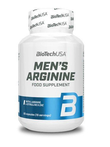 BioTechUSA Men's Arginine Kompleks dla Mężczyzn z Argininą i Witaminami 90 Kapsułek