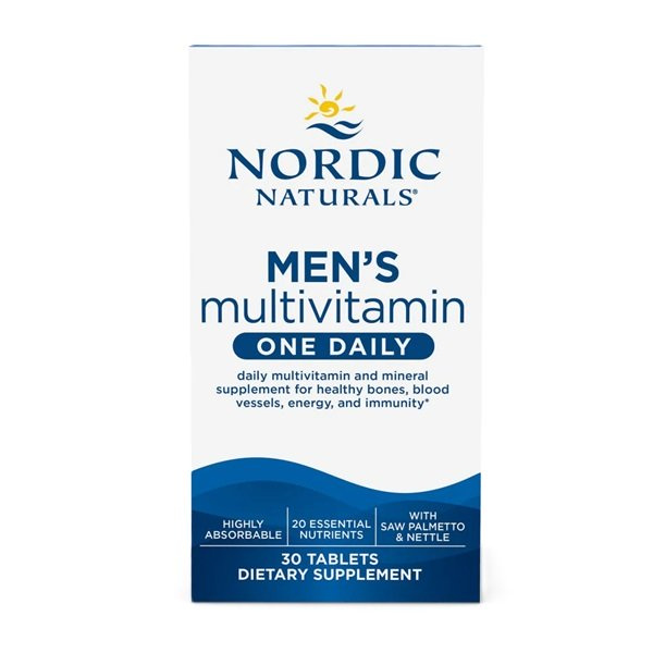 Nordic Naturals Multiwitamina dla Mężczyzn Jedna Dziennie na Zdrowie i Energię 30 Tabletek