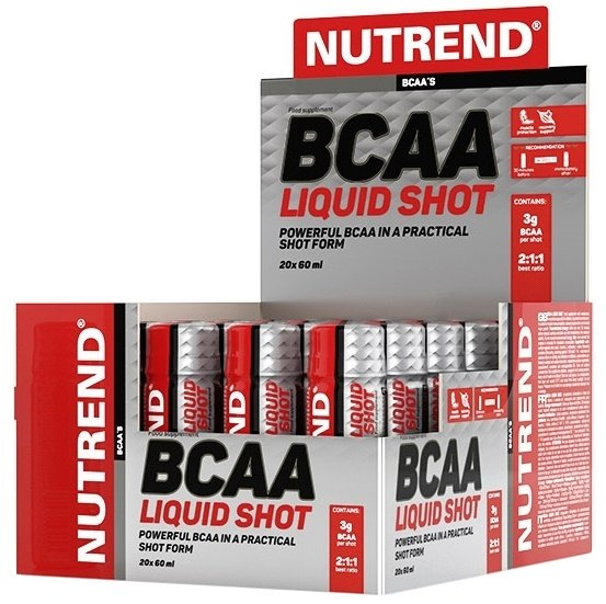 Nutrend BCAA Liquid Shot w Stosunku 2:1:1 na Wsparcie Mięśni 20 x 60ml